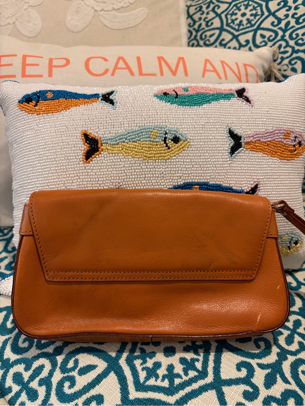 Kate Spade Brown Leather Wristlet Clutch - Picture 3 of 6